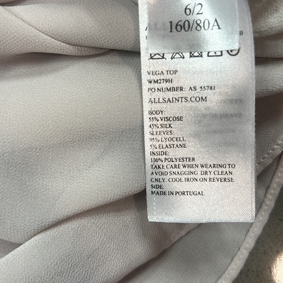 All Saints Vega silk blouse. - Picture 6 of 9
